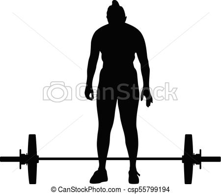 450x394 Weight Lifting Girl Silhouette Eps Vectors