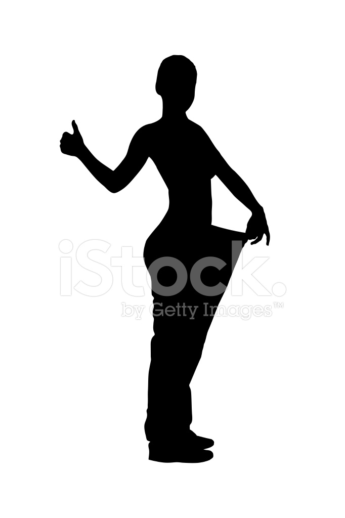 682x1024 Vector Of A Weightloss Woman Giving Thumb Up Stock Vector