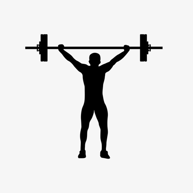 650x650 Weightlifting Silhouette Figures,vector, Sports, Sketch