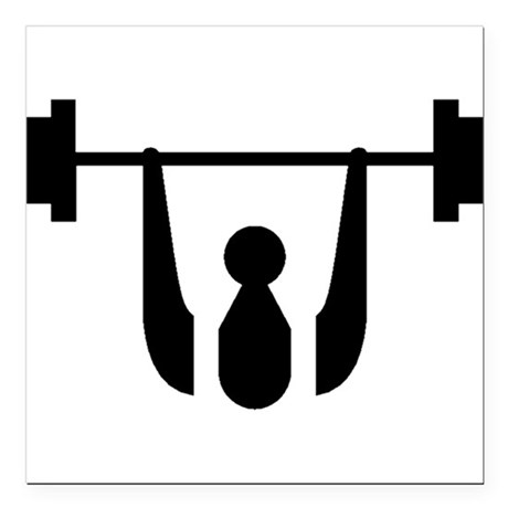 460x460 Weightlifting Silhouette Car Accessories