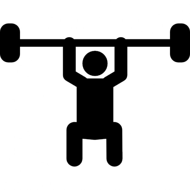 626x626 Weightlifting Silhouette Icons Free Download