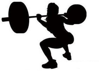 345x257 Girl Lifting Weights Clipart
