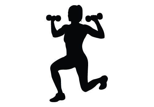 500x350 Fitness Silhouette Vector Download Free Woman Fitness Vector