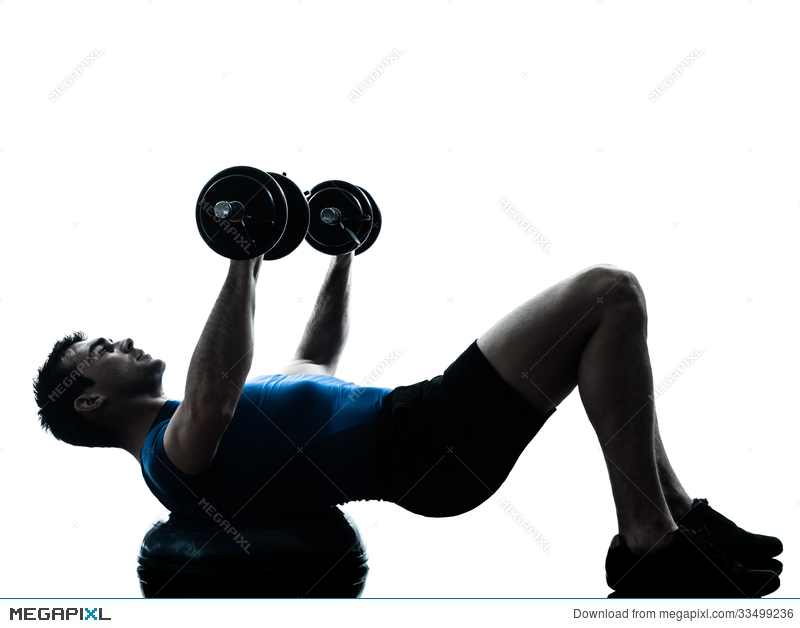 800x628 Man Exercising Bosu Weight Training Workout Fitness Posture Stock