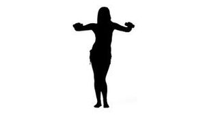 300x169 Silhouette Of A Woman Lifting Weights Stock Video Footage