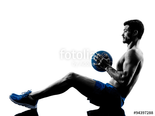 500x375 Man Exercising Fitness Weights Silhouette Stock Photo And Royalty