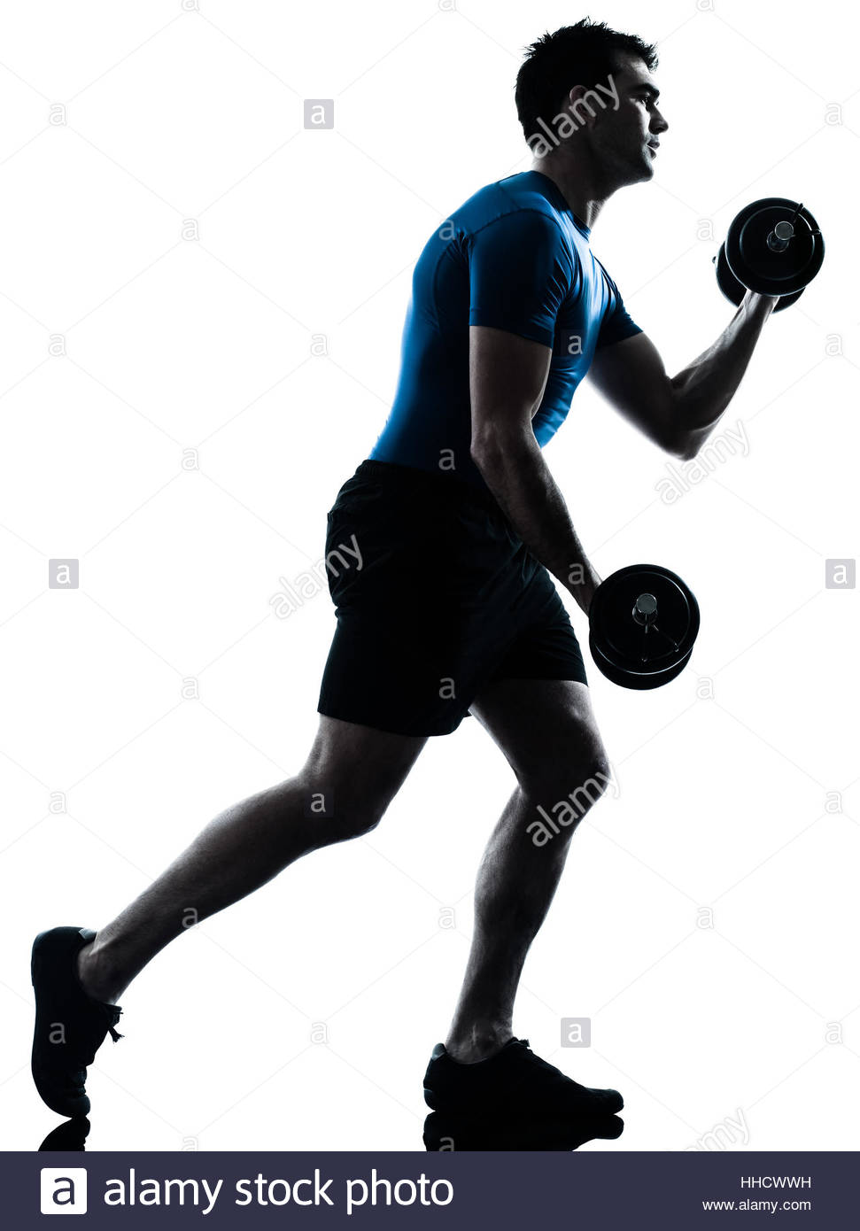 971x1390 One Caucasian Man Exercising Weight Training Workout Fitness