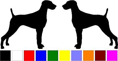 400x207 Weimaraner Vinyl Decal Car Window Laptop Dog Breed Silhouette