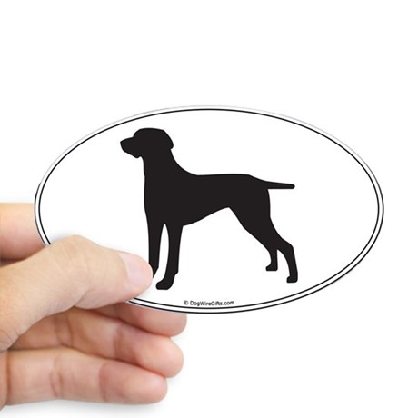 460x460 Weimaraner Silhouette Stickers
