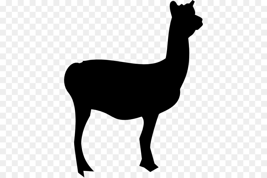 900x600 Llama Silhouette Clip Art