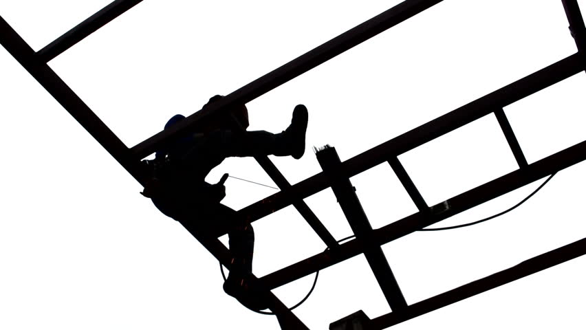 852x480 Silhouette Worker Welding Steel On Timelapse Could Stock Footage
