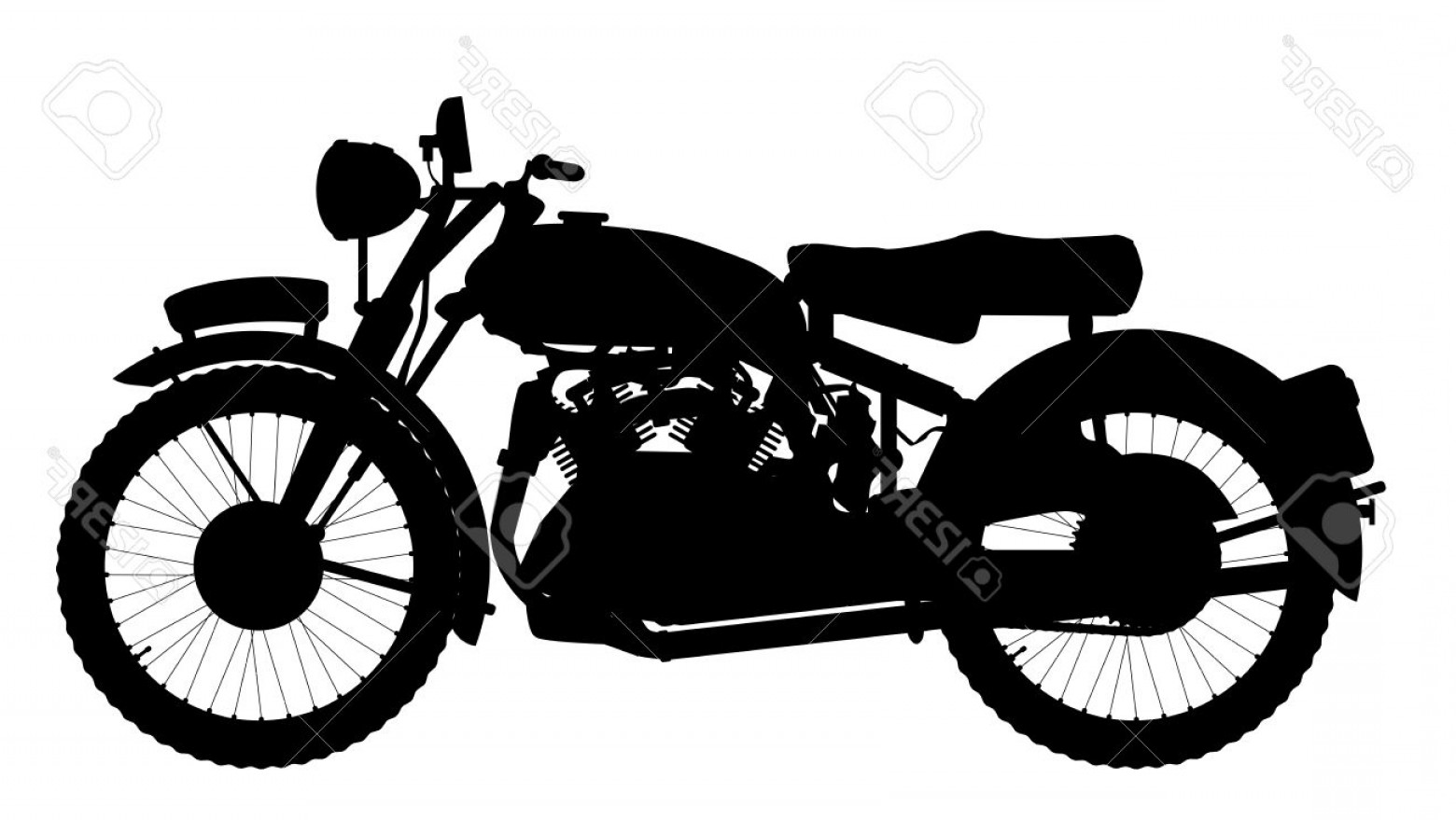 1560x879 Motorcycle Silhouette Vector With Pipes Arenawp