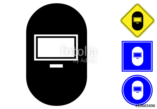 500x348 Welding Mask Pictogram And Signs Stock Image And Royalty Free