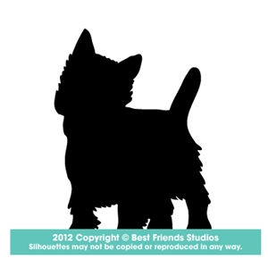 300x300 West Highland Terrier Dog Silhouette Gifts, Stationery, Address