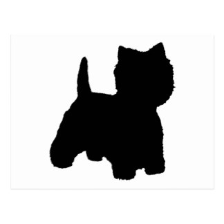 324x324 West Highland Terrier Silhouette Cards Zazzle
