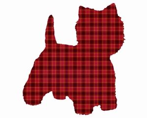 300x242 Westie Art Plaid West Highland Terrier Dog Puppy Wall Home Decor