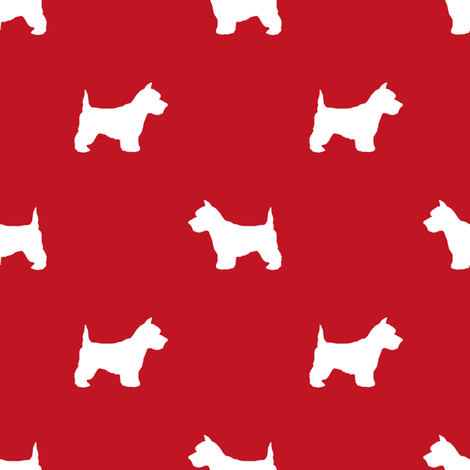 470x470 Westie West Highland Terrier Dog Silhouette Red Wallpaper