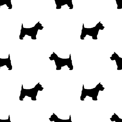 470x470 Westie West Highland Terrier Dog Silhouette White Wallpaper