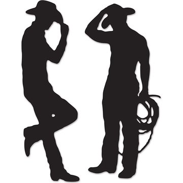 360x360 Beistle 54225 Cowboy Silhouettes, 35 Inch And 37 Inch Hoedown