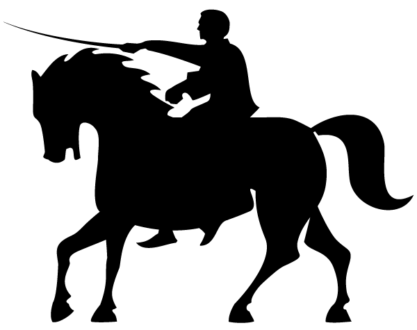 600x475 Horse Rider Silhouettes Clipart Panda