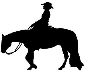 300x257 Western Horse Rider Horse Sticker Decal Brand New For Car,float
