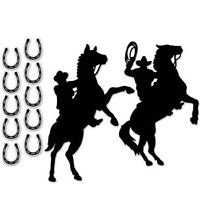 200x200 Western Shootout Scene Setters Decorations Wild West Cowboy Theme