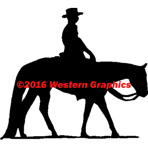 300x300 Western Pleasure Rider Silhouette Style