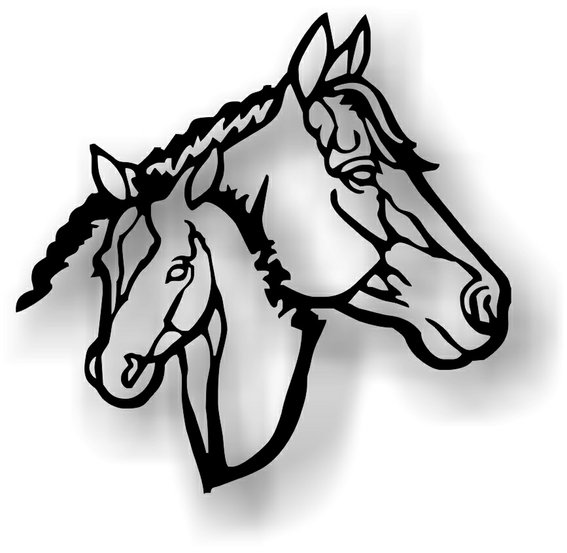 567x553 Western Horse Art