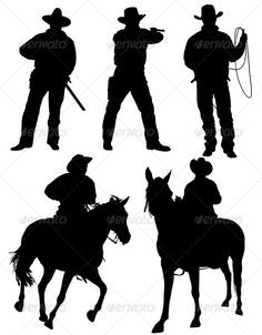 236x302 Cowboy Silhouette Cowboys, Silhouettes And Vinyl Designs