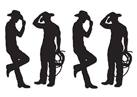 450x320 Beistle 54225 Cowboy Silhouettes, 35 Inch And 37 Inch