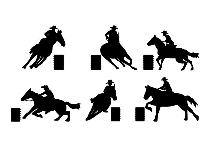 700x490 Barrel Racing Vector