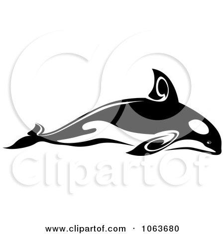 450x470 Clipart Tribal Killer Whale Black And White