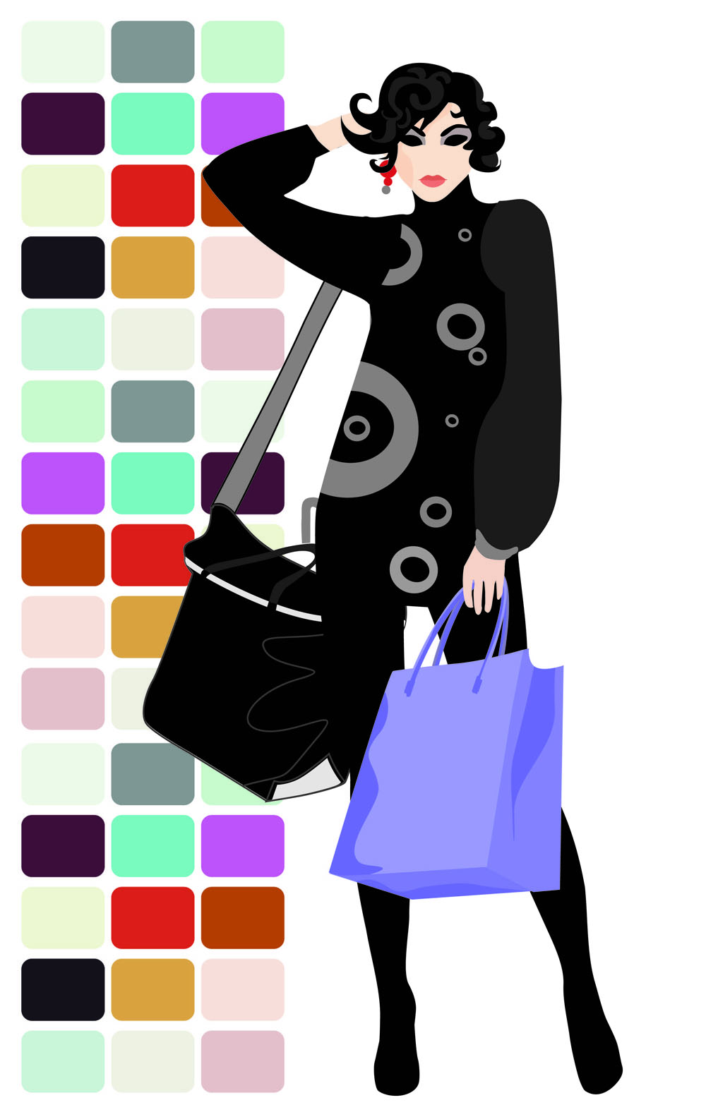 1000x1583 Fashion Shopping Beauty Silhouette 05 Vector Free Vector 4vector