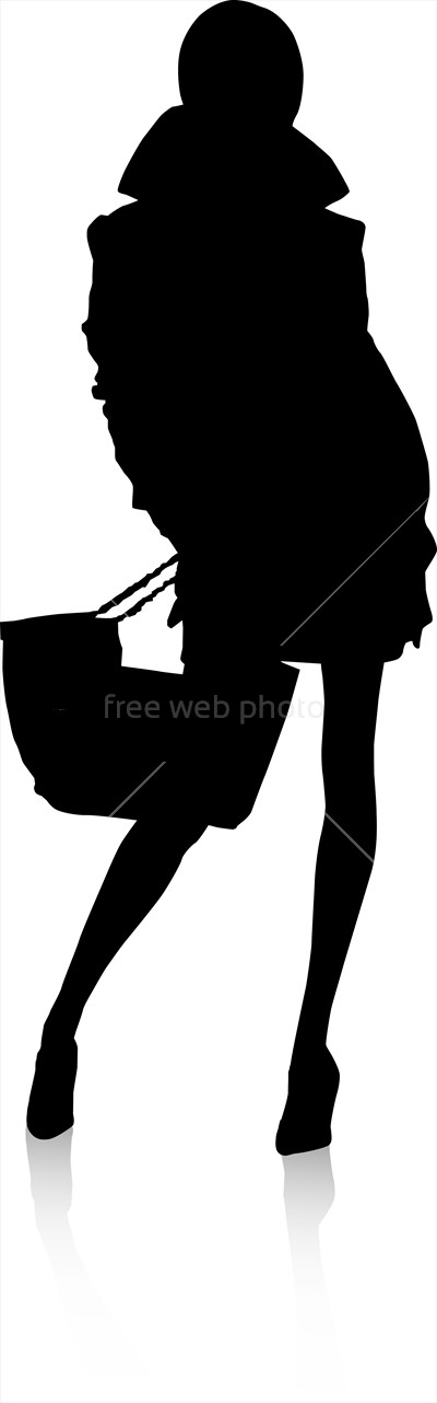 400x1282 Silhouette Of Fashion Woman Photo 3723 Download