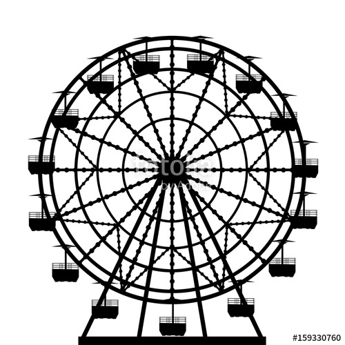 500x500 Ferris Wheel Silhouette Stock Image And Royalty Free Vector Files