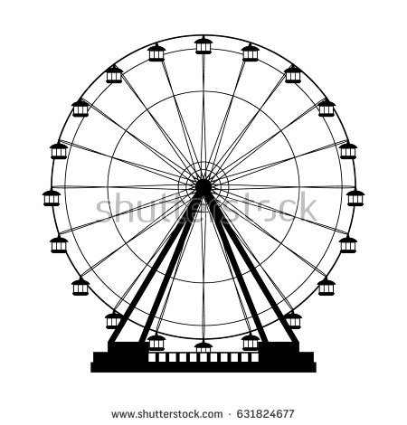 450x470 Ferris Wheel Silhouette Clip Art Clipart Collection