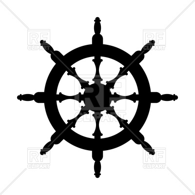 400x400 Steering Wheel Silhouette Isolated Royalty Free Vector Clip Art