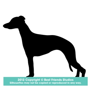 300x300 Whippet Dog Silhouette Gifts, Stationery, Address Labels Amp Note