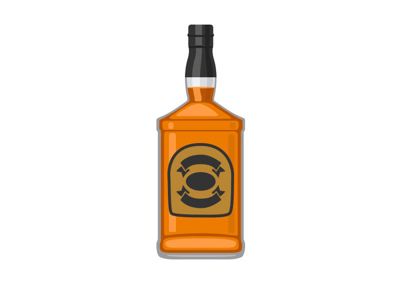 800x566 Whisky Bottle Free Vector