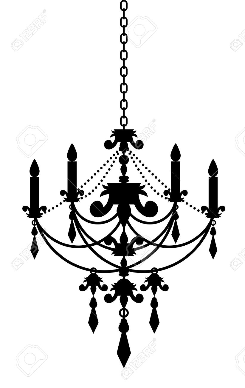 822x1300 Chandelier Clipart Silhouette