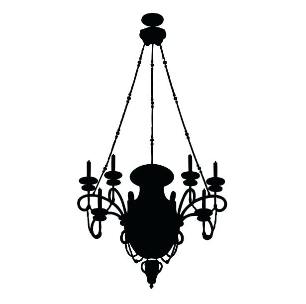 615x611 Simple Chandelier Silhouette Chandelier Silhouette Isolated