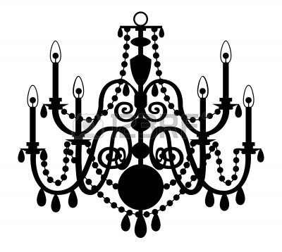 400x358 White Chandelier Drawing Lamps Ideas