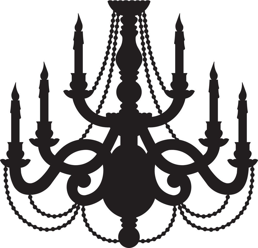 1000x961 Chandelier Silhouette