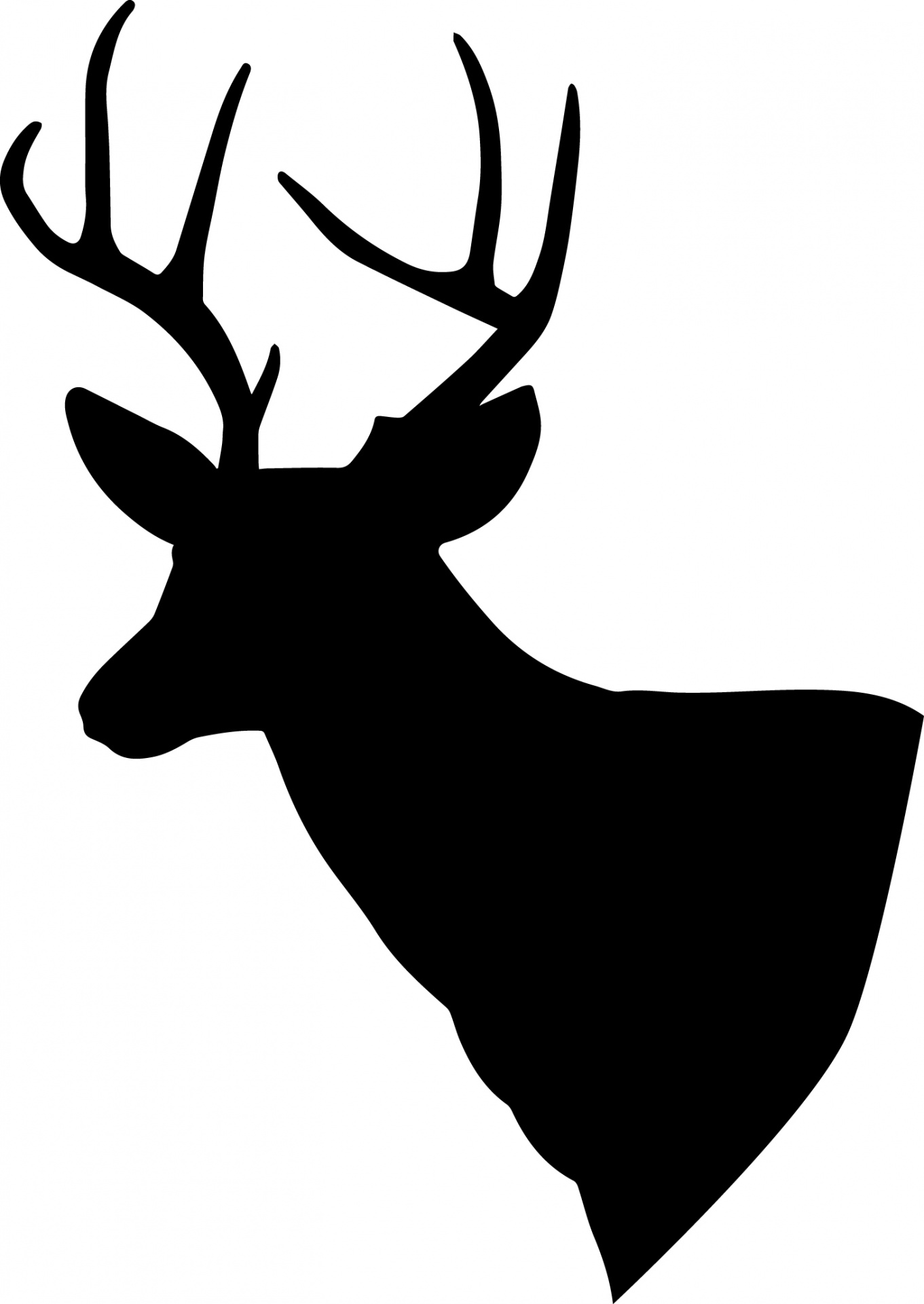 1361x1920 Deer Silhouette Free Stock Photo