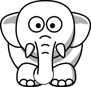 298x285 White Elephant Clip Art