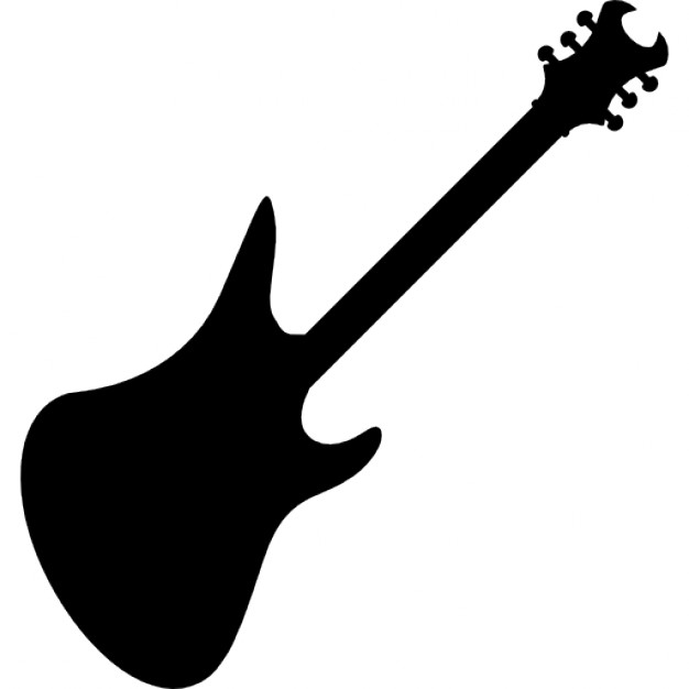 626x626 Electric Guitar Variant Silhouette Icons Free Download