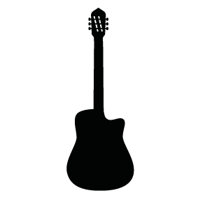 283x283 Guitar Silhouette Silhouette Of Guitar