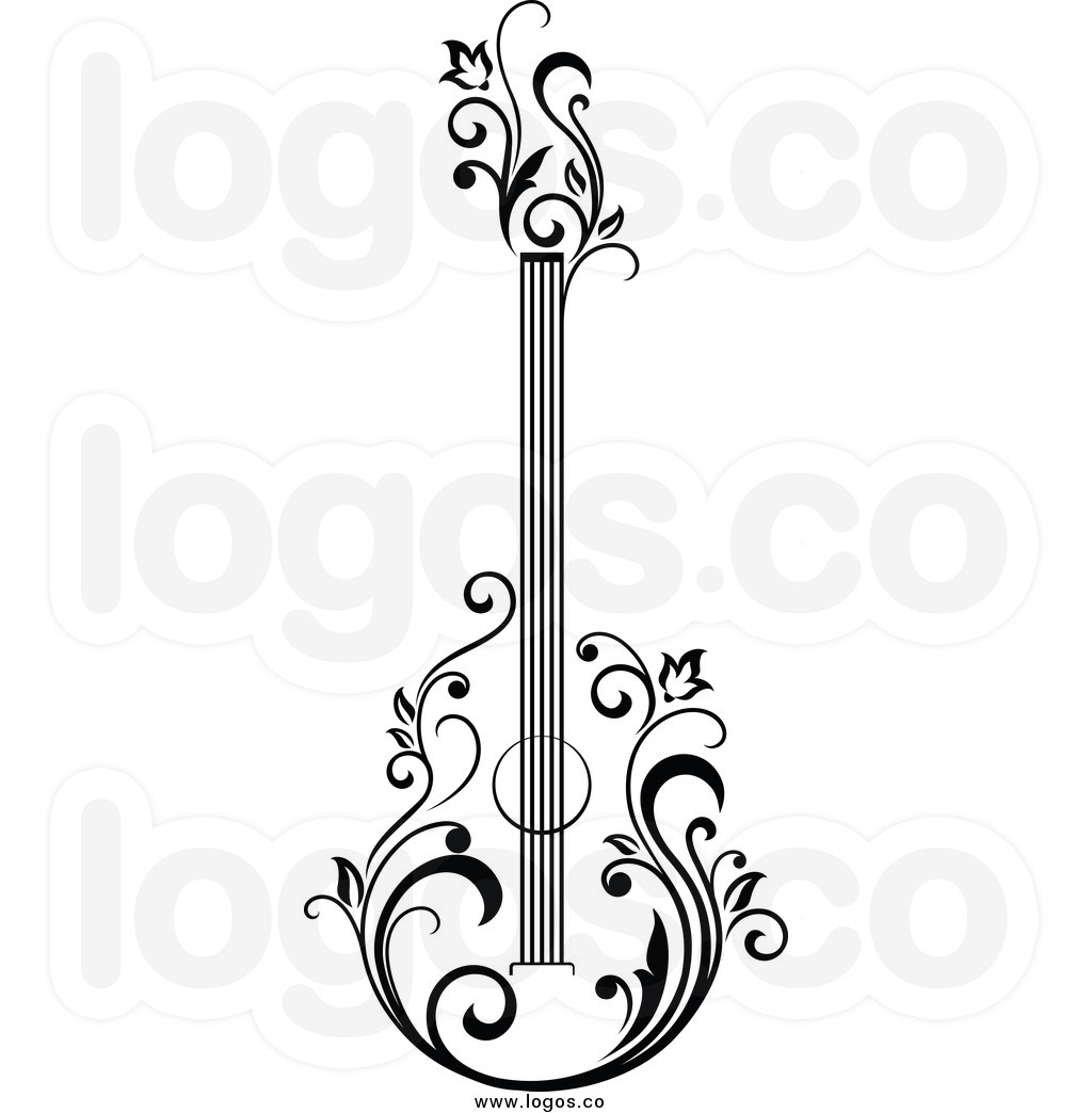 1024x1044 Royalty Free Floral Guitar Stock Logo Designs Woodwork Projects