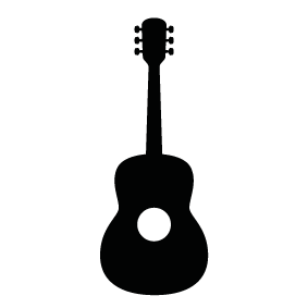 283x283 Acoustic Guitar Silhouette Silhouette Of Acoustic Guitar