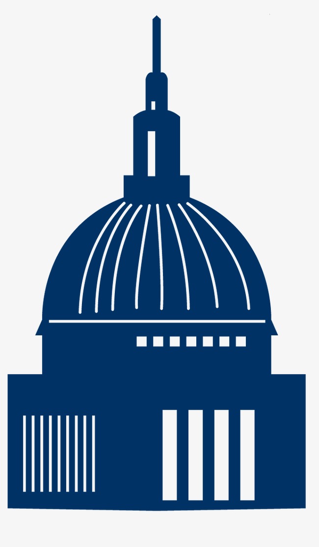 650x1114 White House Blue Silhouette, Blue, Building Silhouette, Decorative